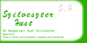 szilveszter hust business card